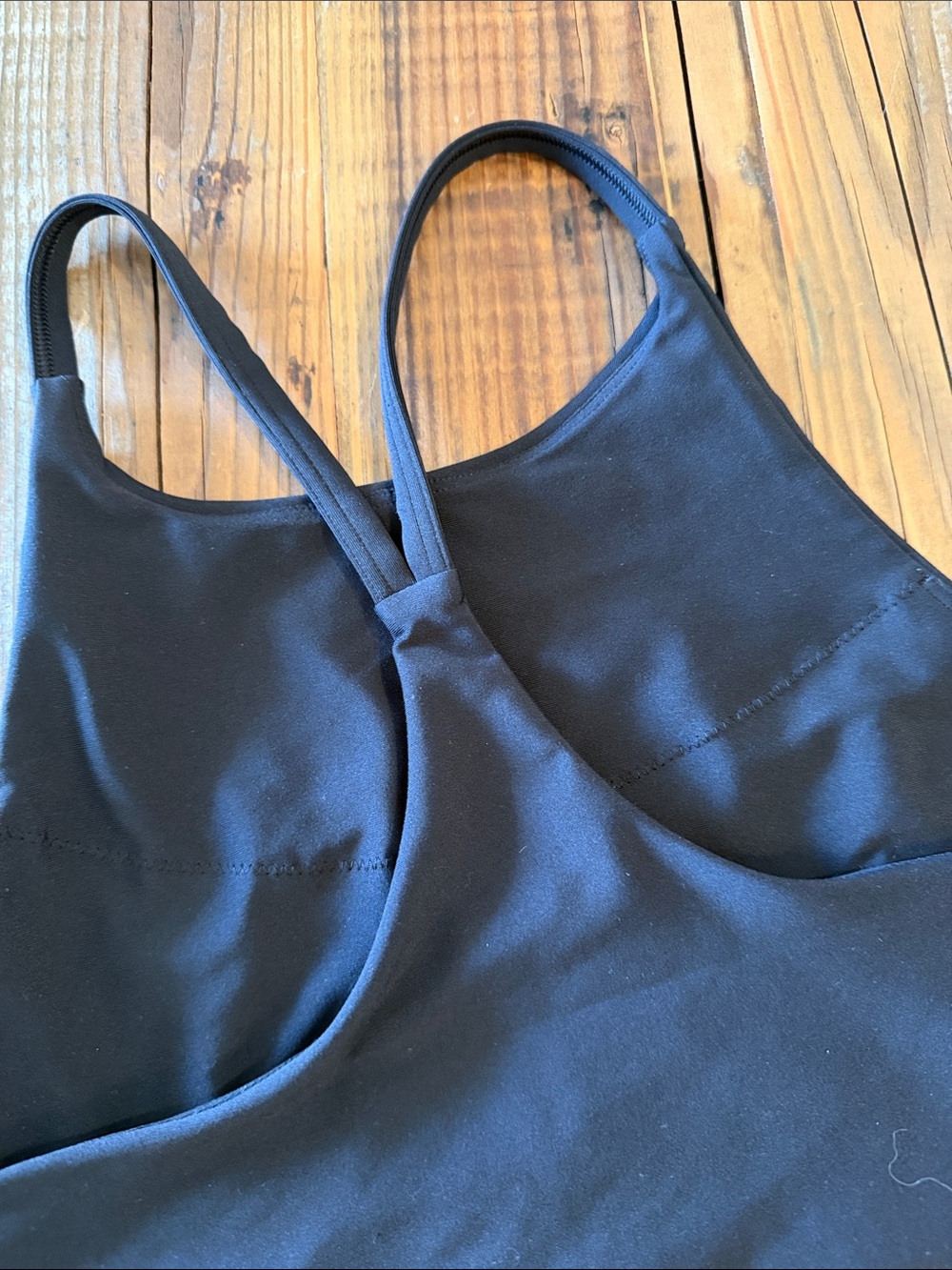 Old Navy Black Scoop Neck Crop Tank Bra - Women's Sports Bra - Picture 3 of 4